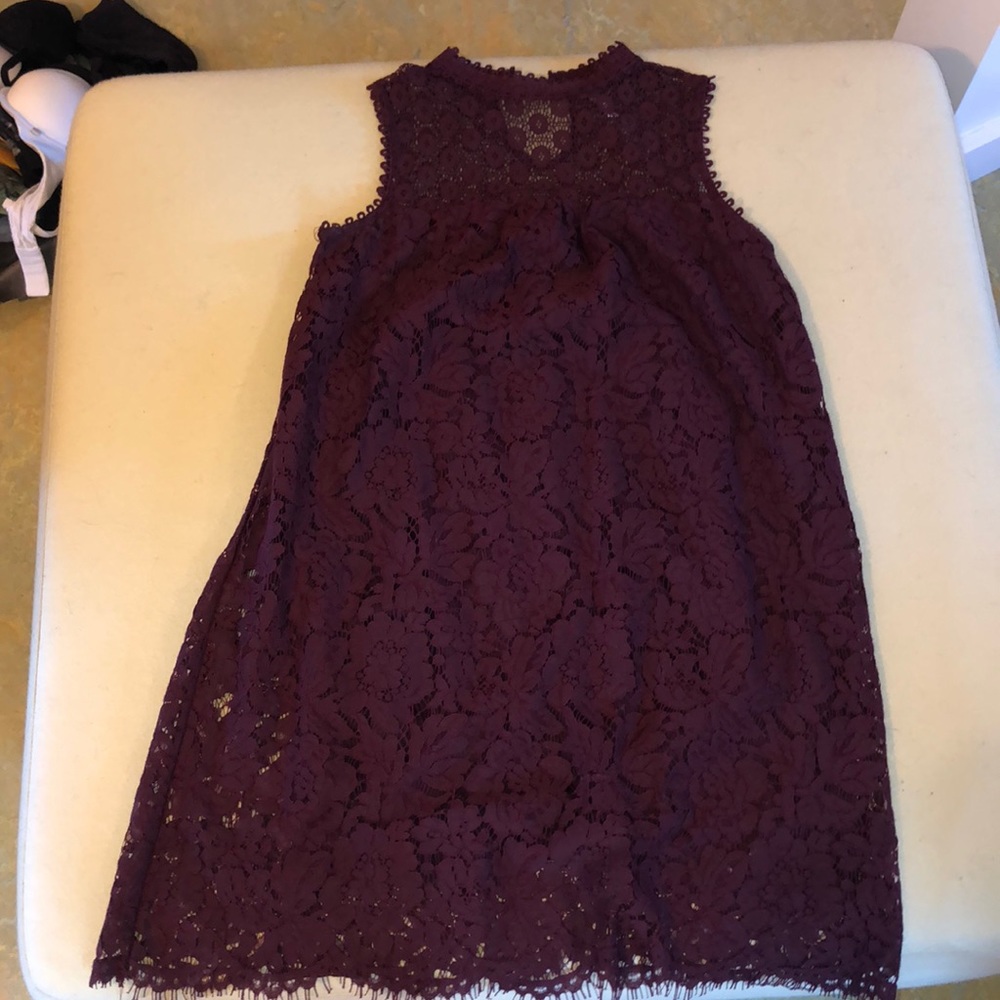 Burgundy lace dress